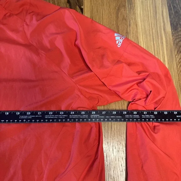 ADIDAS Men'sXXL Climaproof Vented Red Mesh Lined Windbreaker Golf Jacket Ripstop - Picture 5 of 9